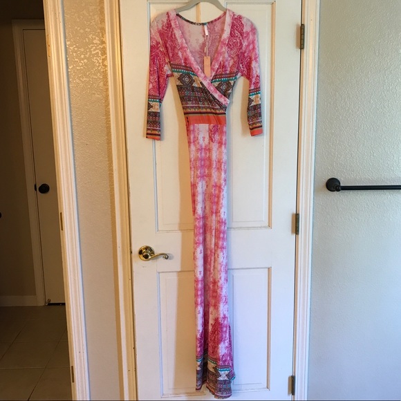 Pink Blush Wrap Dress - Picture 1 of 3